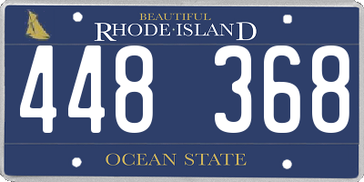 RI license plate 448368