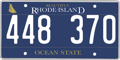 RI license plate 448370