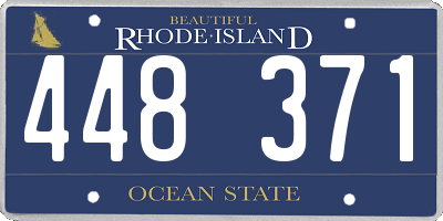 RI license plate 448371