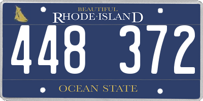 RI license plate 448372