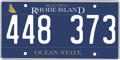 RI license plate 448373