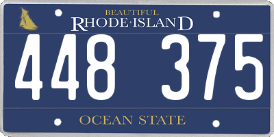 RI license plate 448375