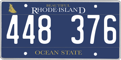 RI license plate 448376