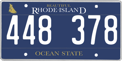 RI license plate 448378