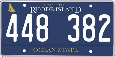 RI license plate 448382