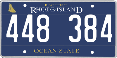 RI license plate 448384