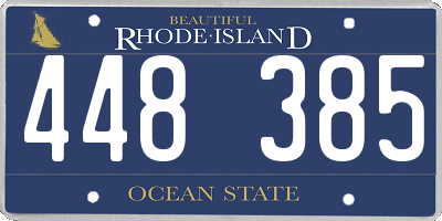 RI license plate 448385