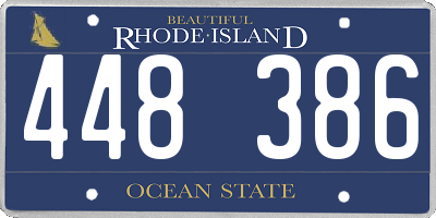 RI license plate 448386