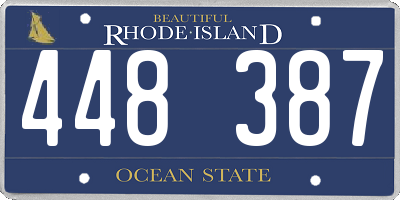 RI license plate 448387