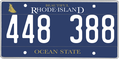 RI license plate 448388