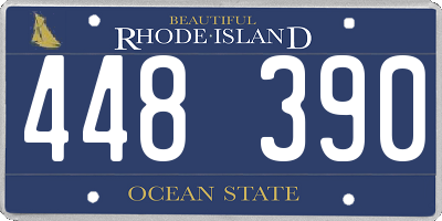 RI license plate 448390