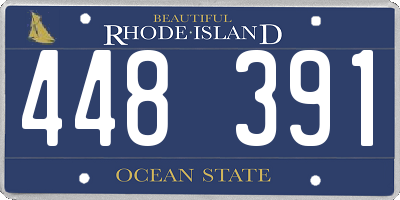 RI license plate 448391