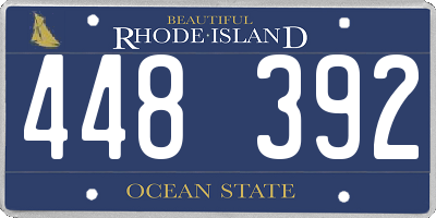 RI license plate 448392