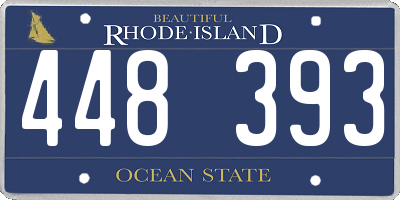 RI license plate 448393
