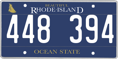 RI license plate 448394