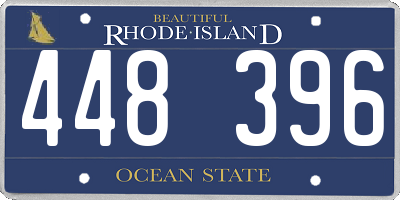 RI license plate 448396