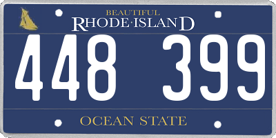 RI license plate 448399
