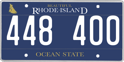 RI license plate 448400