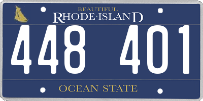 RI license plate 448401