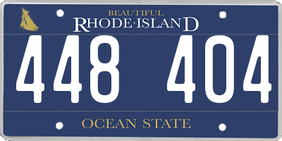 RI license plate 448404