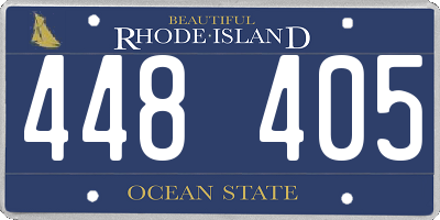 RI license plate 448405