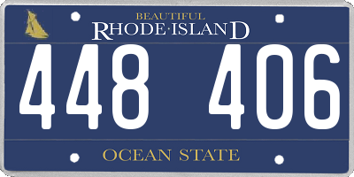 RI license plate 448406