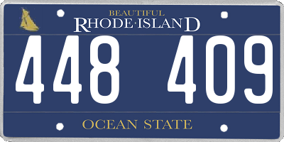 RI license plate 448409