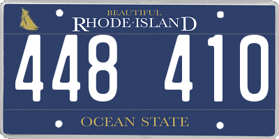 RI license plate 448410