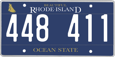 RI license plate 448411