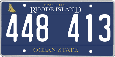 RI license plate 448413
