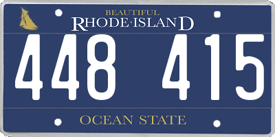 RI license plate 448415