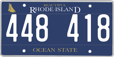 RI license plate 448418
