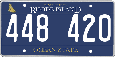RI license plate 448420