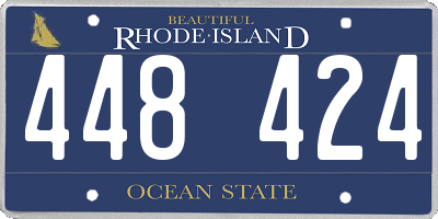RI license plate 448424