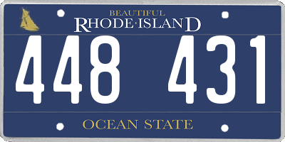 RI license plate 448431