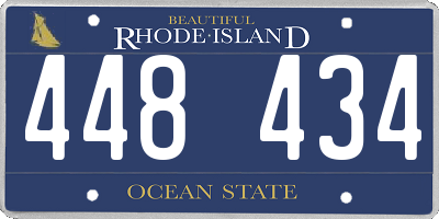 RI license plate 448434