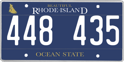 RI license plate 448435