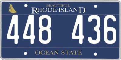 RI license plate 448436