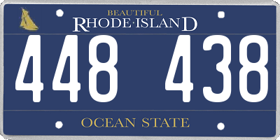 RI license plate 448438
