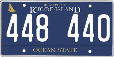 RI license plate 448440