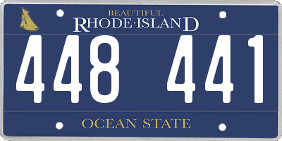 RI license plate 448441