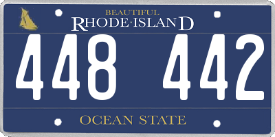 RI license plate 448442