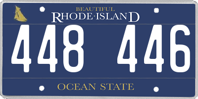 RI license plate 448446