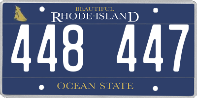 RI license plate 448447