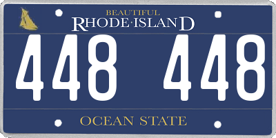 RI license plate 448448