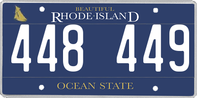 RI license plate 448449