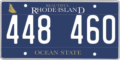 RI license plate 448460