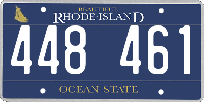 RI license plate 448461