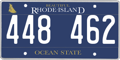 RI license plate 448462