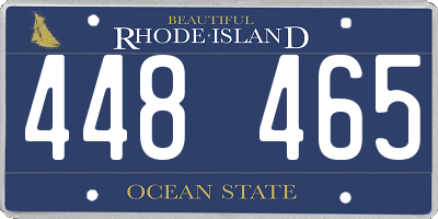 RI license plate 448465